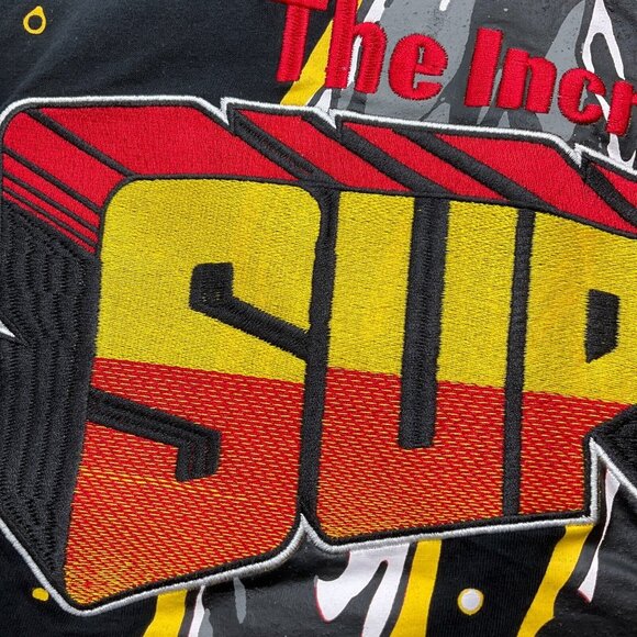 Born‎ Fly T-Shirt Men 3XLarge Black Multi THE INCREDIBLE...SUPER FLY Embroidered - Picture 3 of 10